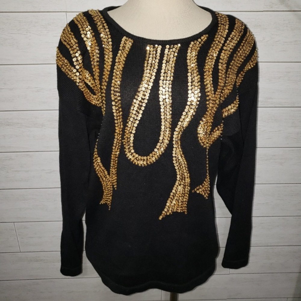 Victoria Harbour Vintage Sequin Sweater